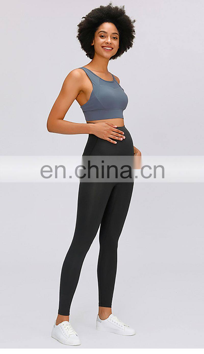 Maternity Super High Waist Workout Leggings Plus Size Nursing Pants Pregnancy Fitness Wear