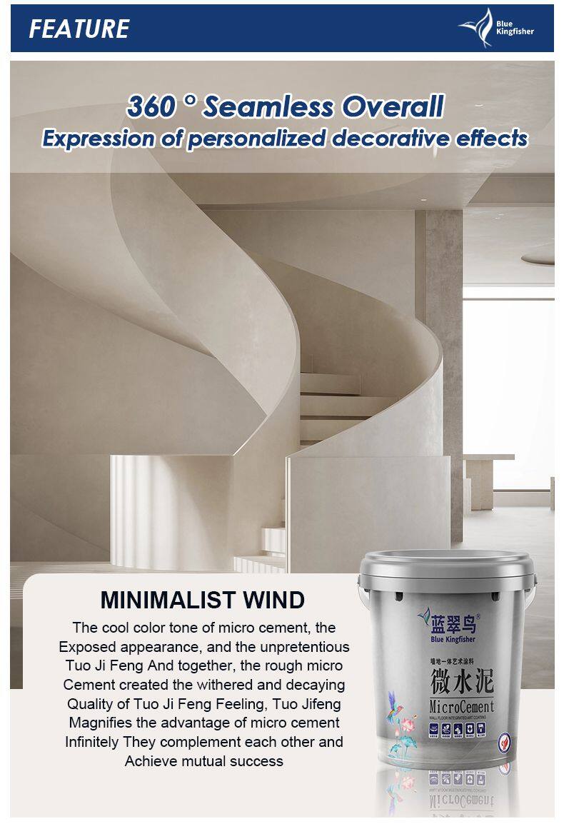 Blue Kingfisher Microcement: A Modern Surface Material Combining Beauty and Performance