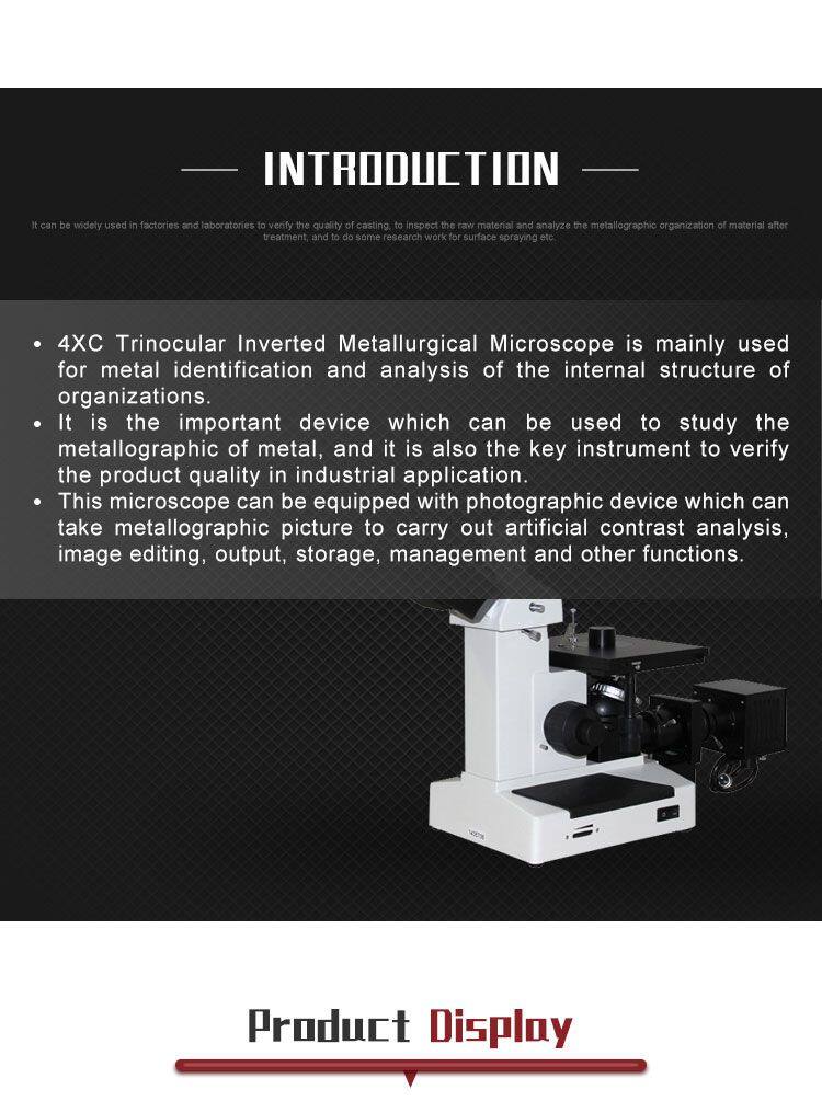 4XC Metallographic Trinocular Microscope/Inverted Metallographic Microscope/digital Metallurgical Microscope