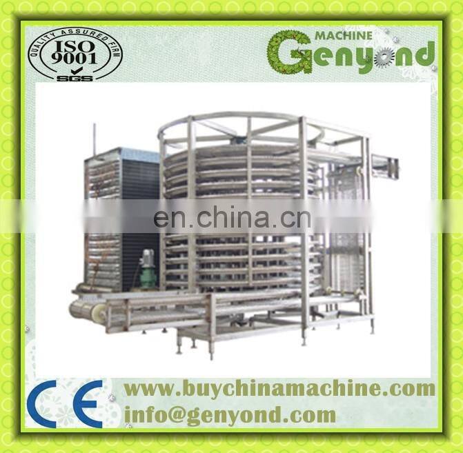 Frozen iqf freezer fish fillet quick freezing processing plant spiral freezer