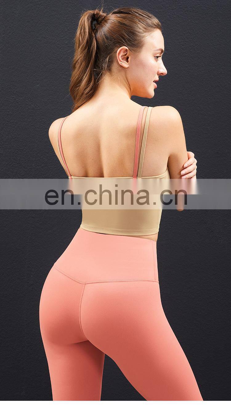 New Arrival Two-Color Stitching Yoga Bra Top Super Soft Sports Bras For Women Fitness