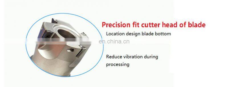Customized Right angle R390 indexable shoulder face milling cutter head