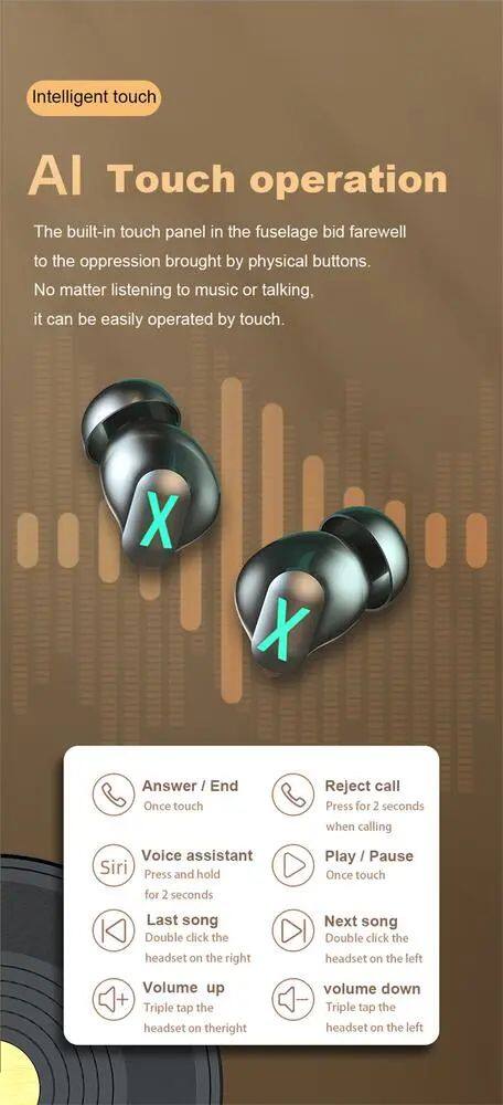 TWS K89 Bluetooth-compatible Earphones In-ear Noise Cancel Mechanical Style Wireless E-sports Gaming Headsets for Mobile Phone