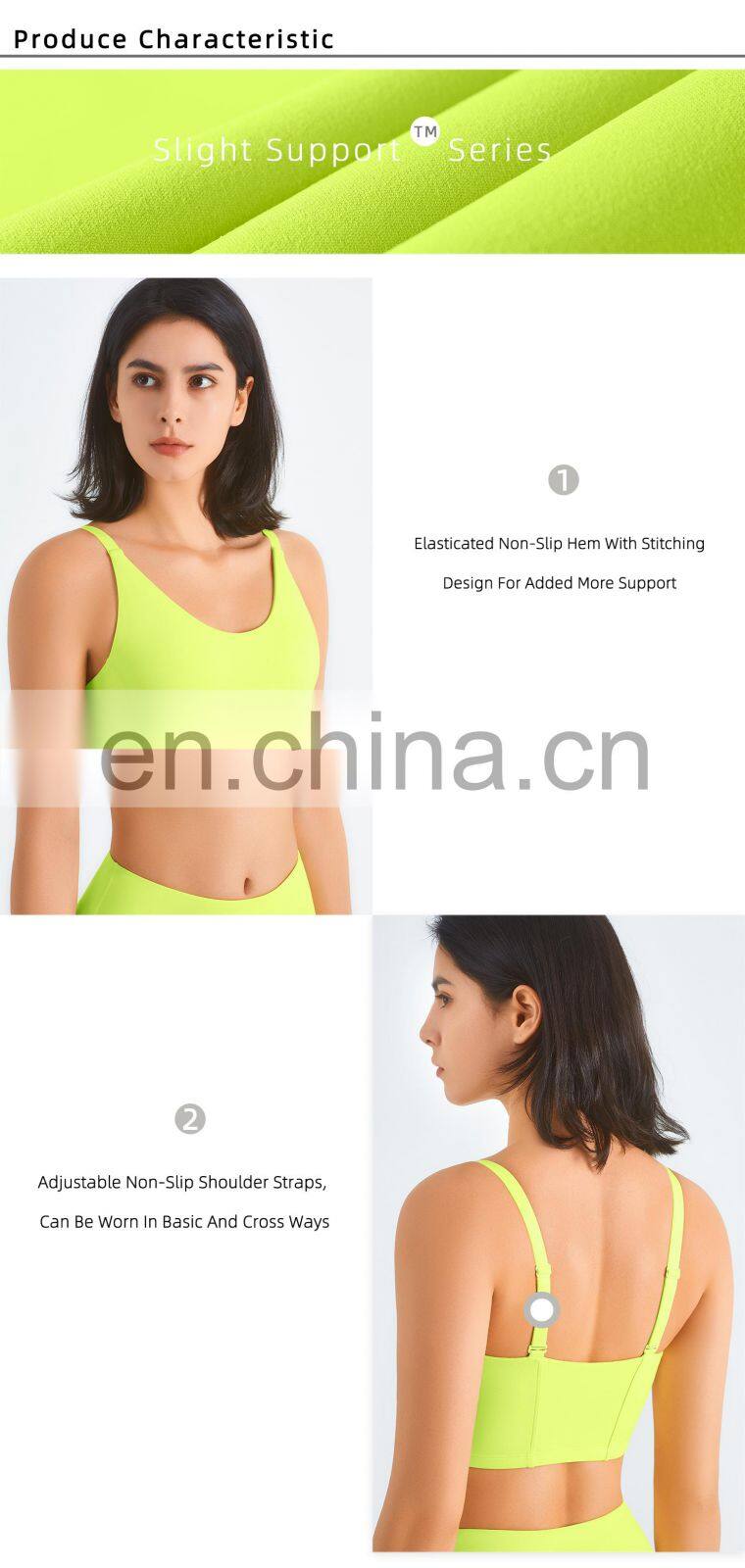 Tik Tok Multi Color Adjustable High Impact Sports Bra Breathable Backless Gym Top