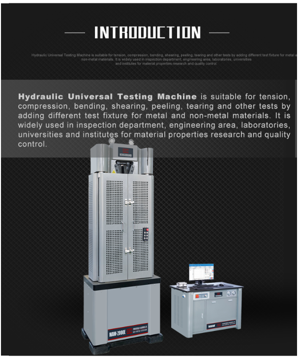 China Supplier Mechanical Universal Testing Equipment for Metal Steel Materials