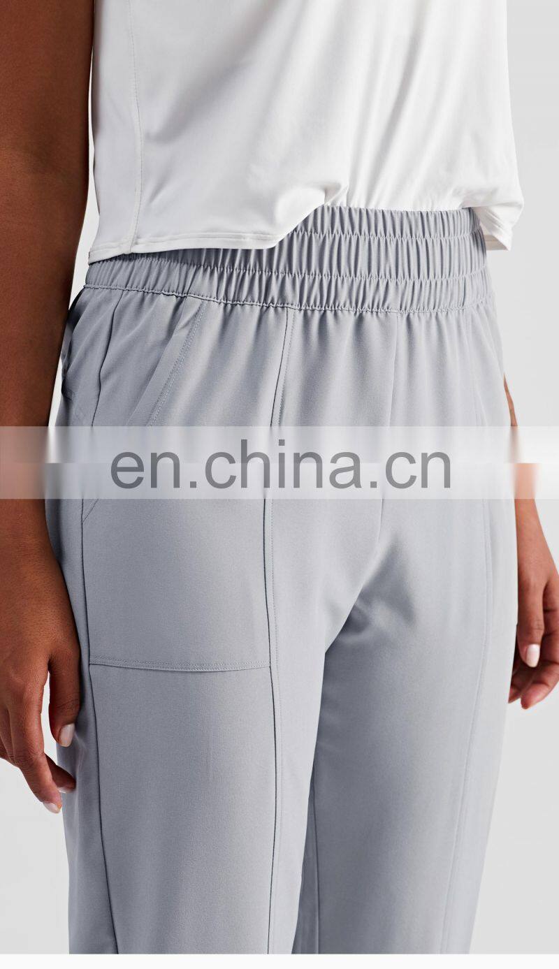 High Quality OEM Women Casual Joggers Pants Large Side Pocket Breathable Sweatpants