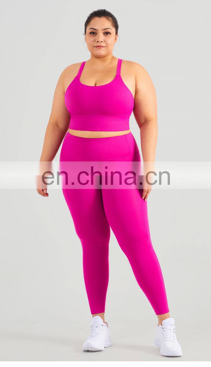 Wholesale 2 Pcs Adjustable Yoga Gym Fitness Sets Apparel Wear Women Sports Suit