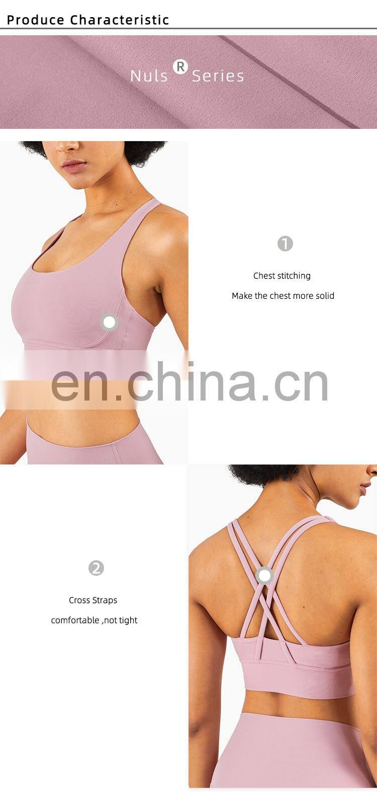 LOLOLULU durable using low price sexy yoga top bra ribbed yoga raceback bra