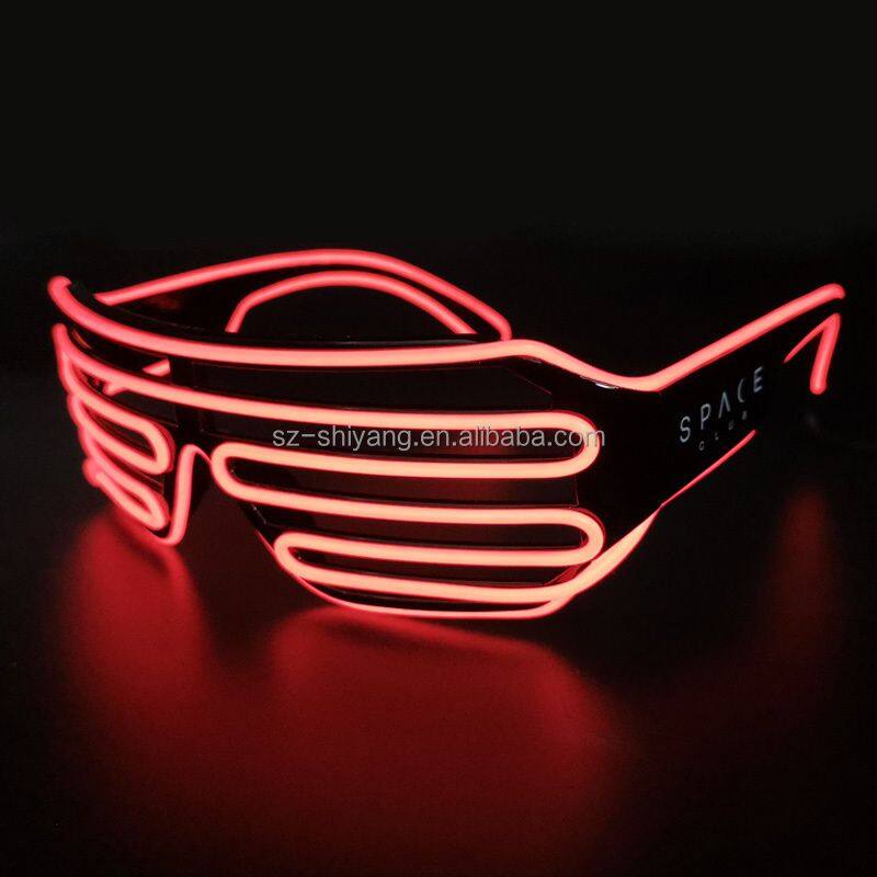 Party Decoration Bar Gift USB Charging Light up Party Glow Glasses Wholesale Flashing LED Sunglasses