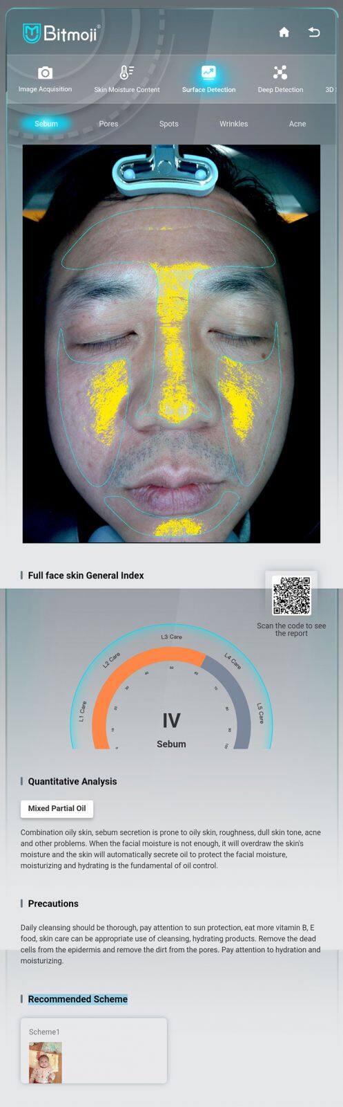 New 3d Face Skin Diagnostics Analyzer Facial Scanner Device With High Pixel All Skin Type Analysis Skin Analyzer Machine