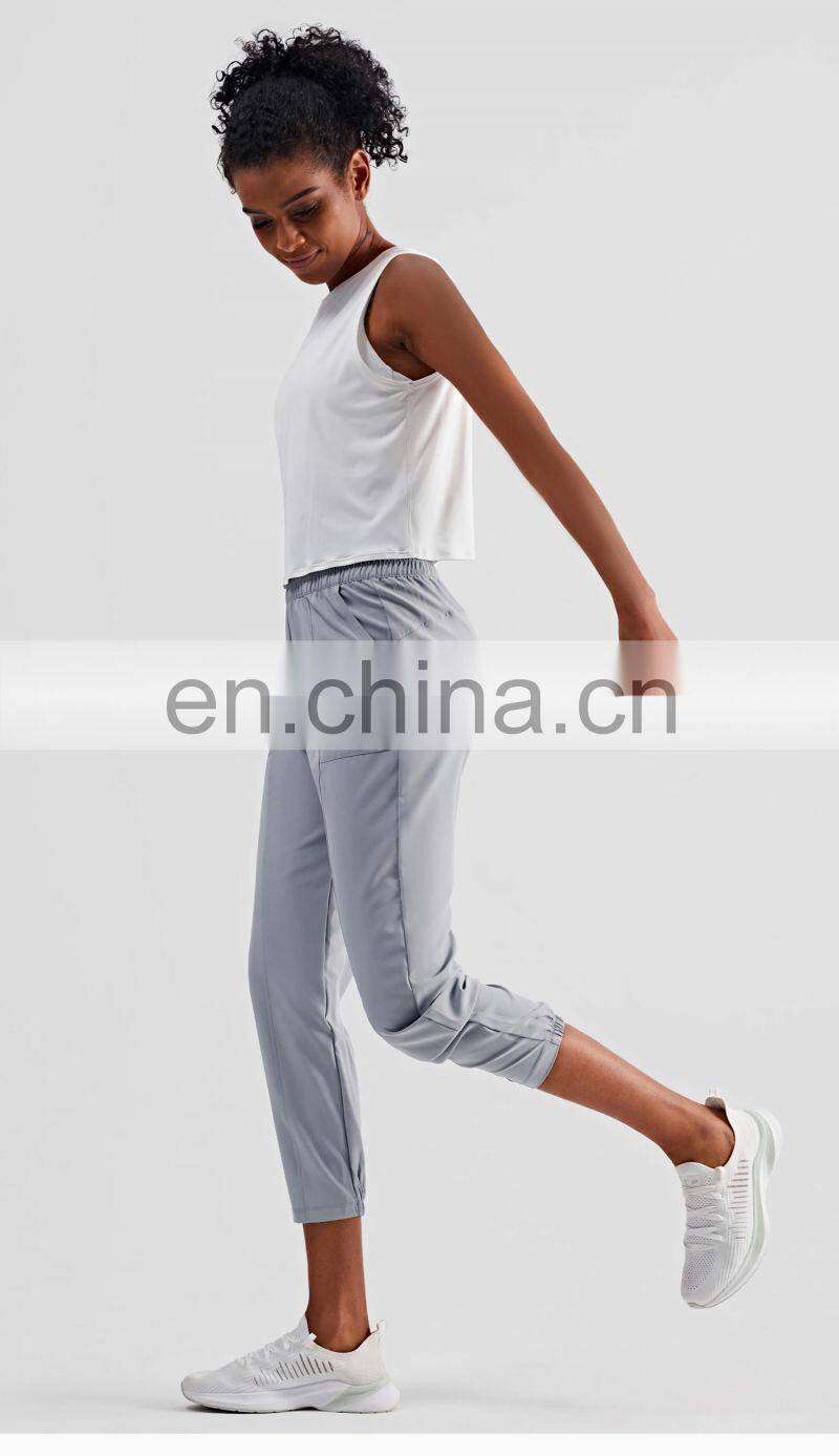 High Quality OEM Women Casual Joggers Pants Large Side Pocket Breathable Sweatpants