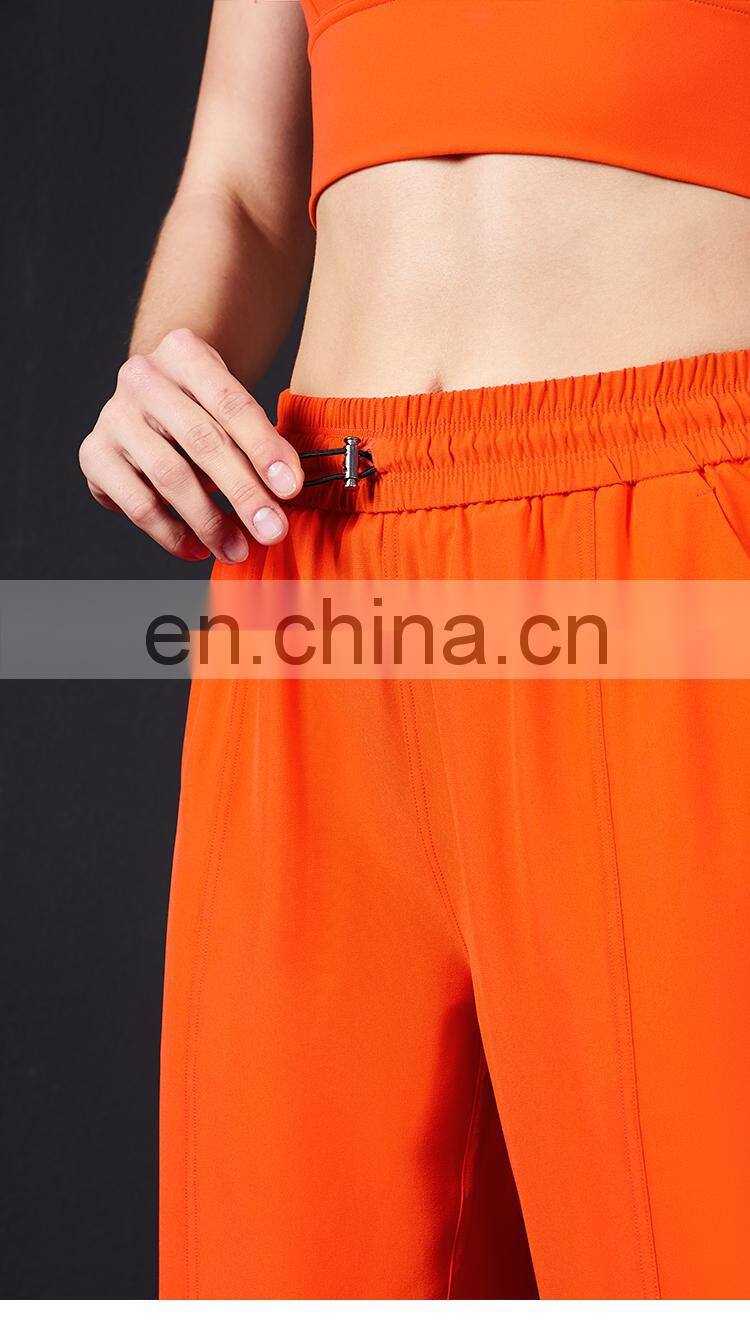 Workout Running Sport Wear Loose Leggings With Pockets Womens Joggers Pants