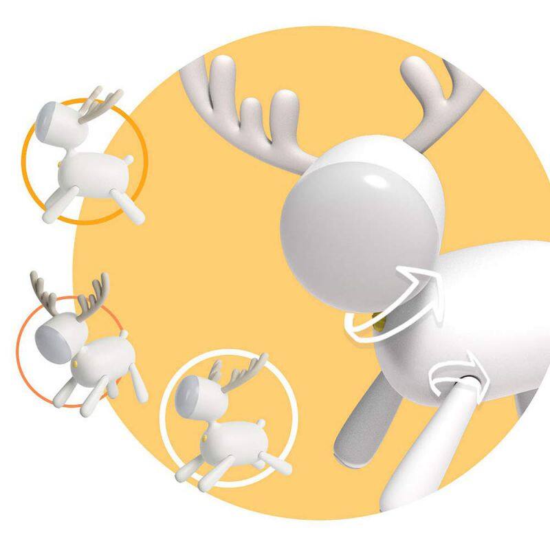 Best Selling Silicone Mood Light Chargeable LED Deer Children Night Light Touchable 7 colors USB Sensor Bedroom Portable