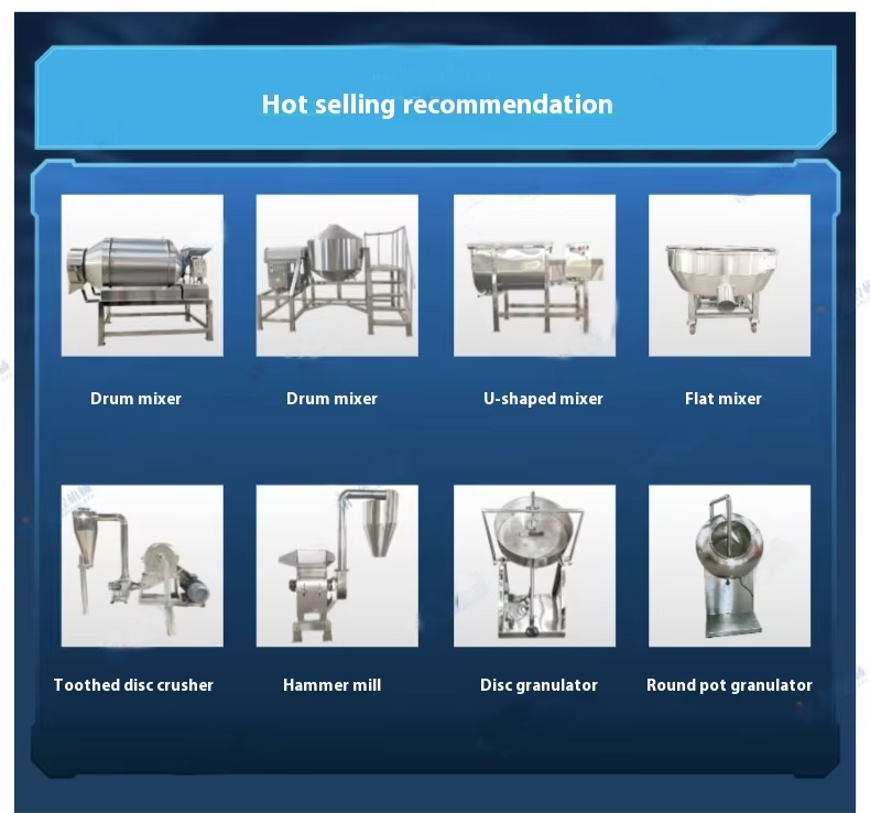 New White Food Grade Stainless Steel Grinder Automatic Spice Pattern Pepper and Sugar Crusher for Powder Making