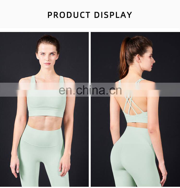High Support Sports Bras With Back Buckle for Women High Quality Yoga Bra Fitness Sport Bra Top