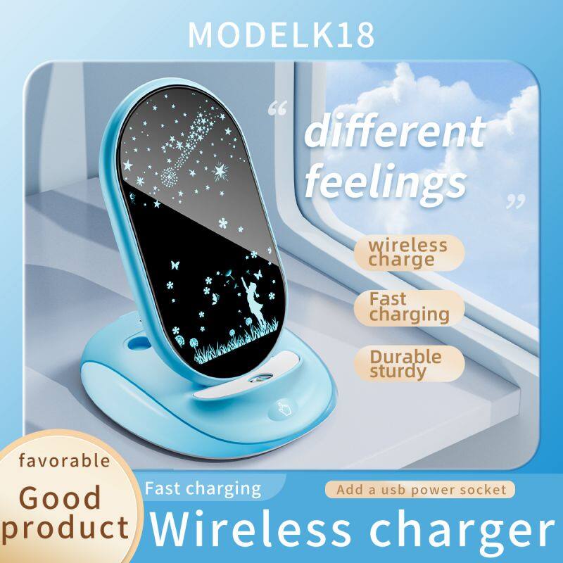 Luminous Logo 10W 15W Wireless Charging Pad 5v/2a Fast Charger Station Wireless Charger