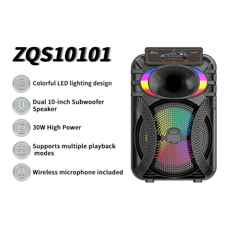 ZQS10101 active 30W power 2400MAH battery capacity speaker single 10 inch wireless party speaker