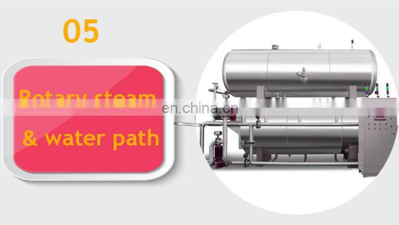 automatic steam spray sterilizer autoclave horizontal retort for food processing