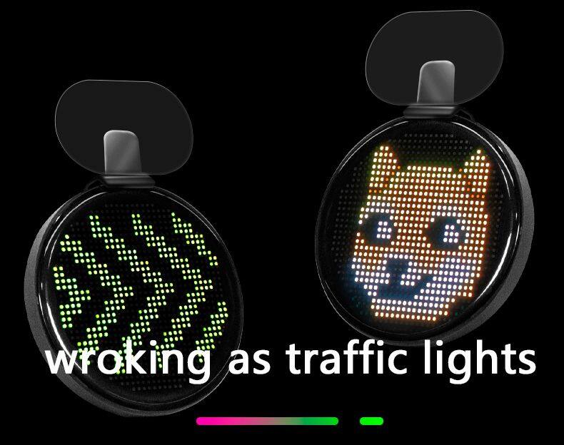 RGB 5V Car Windshield LED Screen New Devil's Eye Flexible Panel with APP Remote Control Scrolling Animated Eyes for Cars