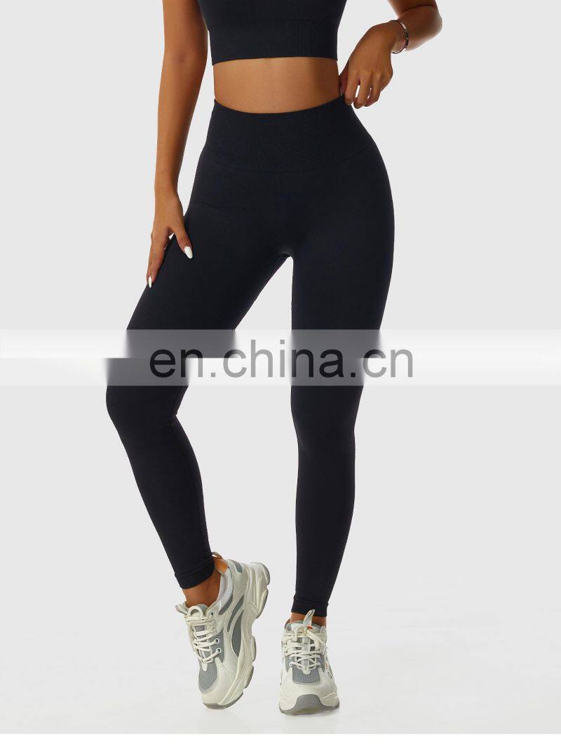 Factory Sales Seamless Scrunch Butter Yoga Leggings Gym High Waist Sports Fitness Pants