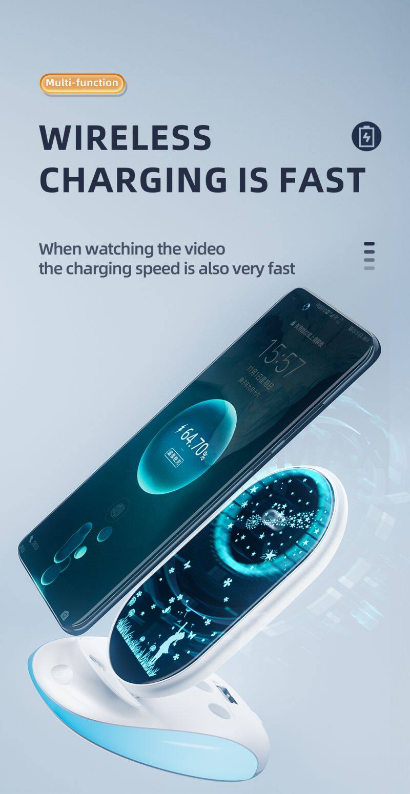 Luminous Logo 10W 15W Wireless Charging Pad 5v/2a Fast Charger Station Wireless Charger