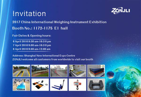Zonjli Will Exhibit in InterWeighing 2017 in Shanghai