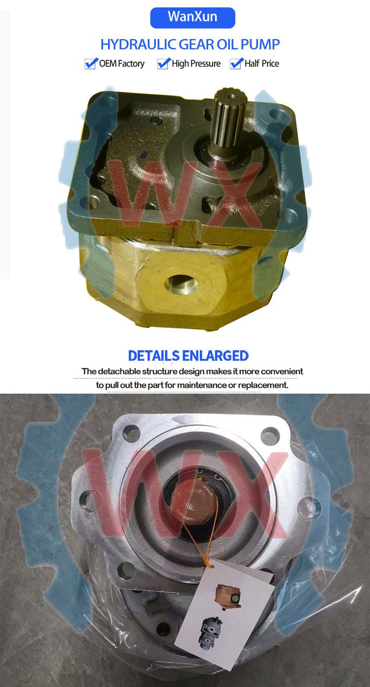 Hydraulic gear pump 705-22-43070 for Komatsu bulldozer D155AX-6/7/8