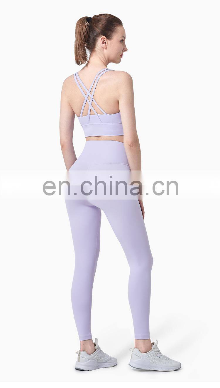 Spot Stock Christmas Red Two Pcs Yoga Set OEM Women Workout Sets