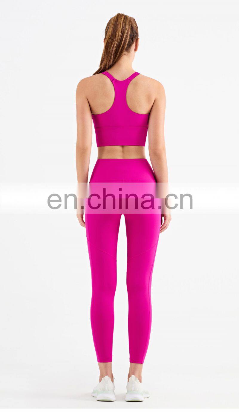 Breathable Adjustable Strap Racer Back Wholesale Fitness Gym Wear Women Sports Yoga Bra