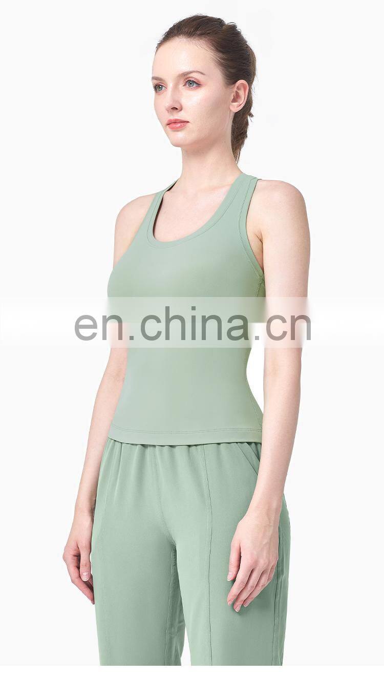 Women Yoga Wear Female Fitness Clothing Racer Back Gym Tank Top Running Sport Tank Top