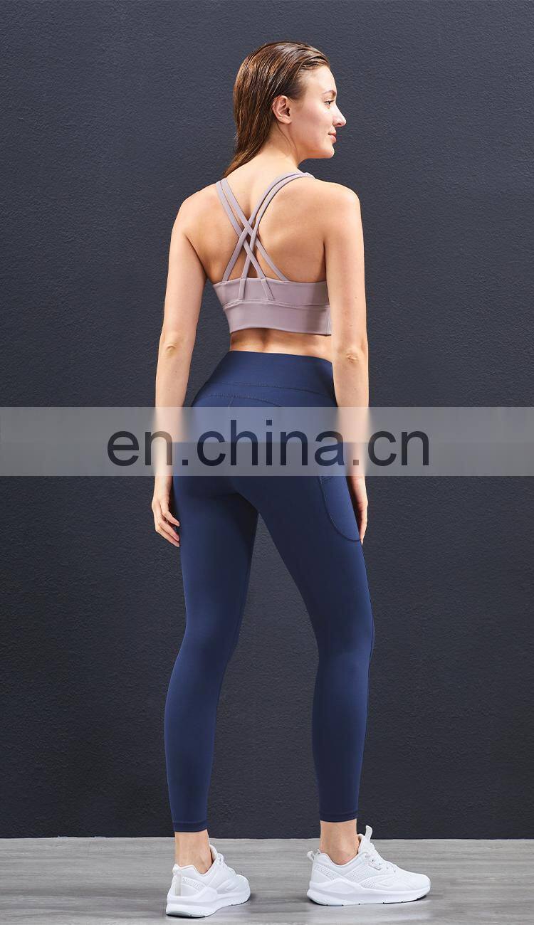 2022 Wholesale Sports Two Pieces Yoga Sets High Impact Gym Woman Yoga Clothes