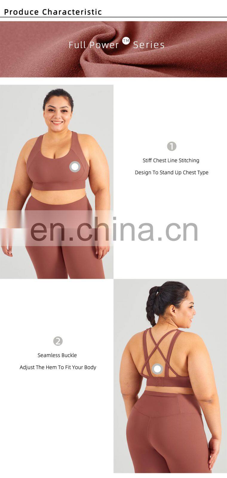 2022 Women Back Buckle Adjustable Sports Wholesale Bra Plus Size Sexy Gym Yoga Top