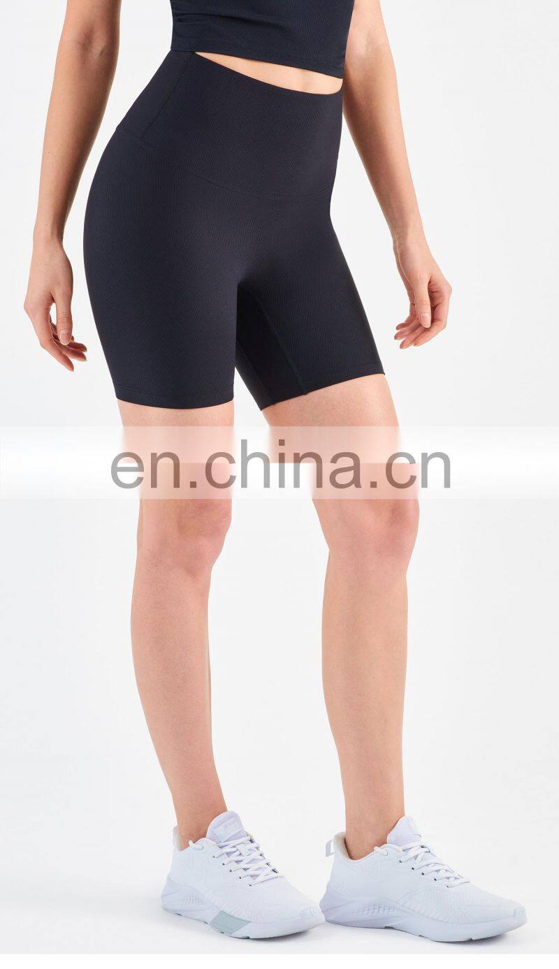 2022 Ribbed Biker Running Shorts For Women Gym Fitness Yoga Wear Without T Line
