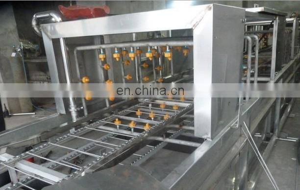 Efficient cages cleaning line steam heating plastic basket washing machine