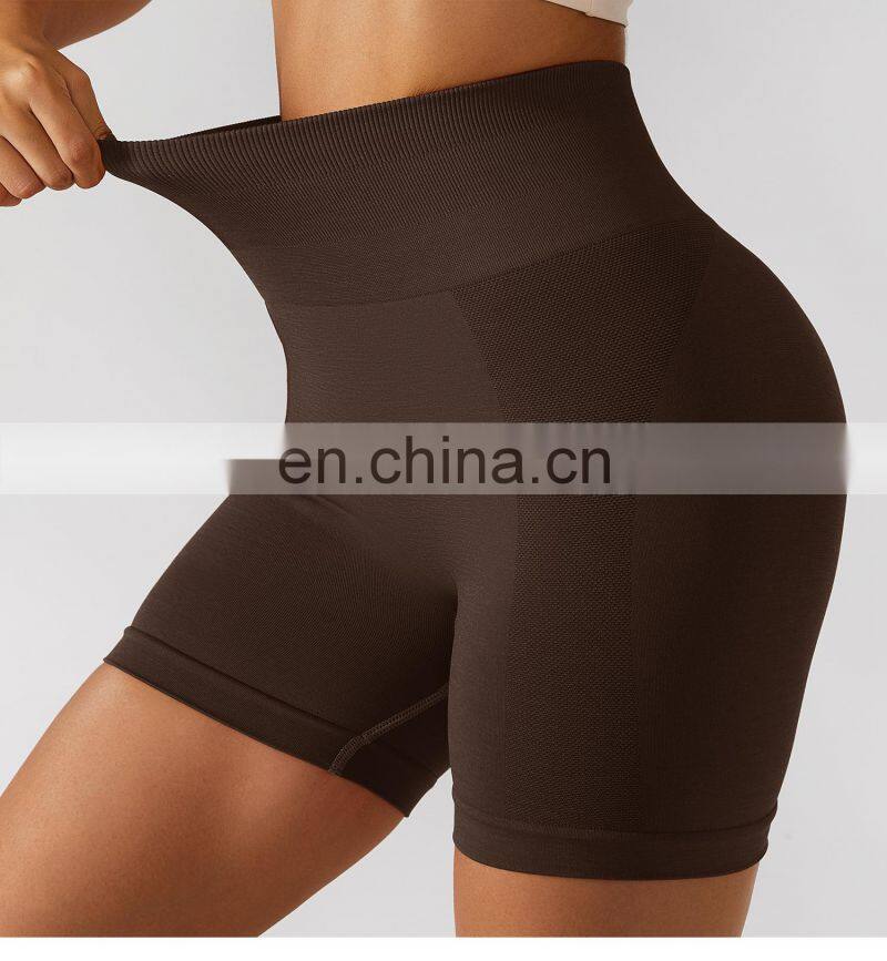 Tik Tok Seamless Hip Lift Yoga Shorts Tummy Control Biker High Waist Gym Leggings