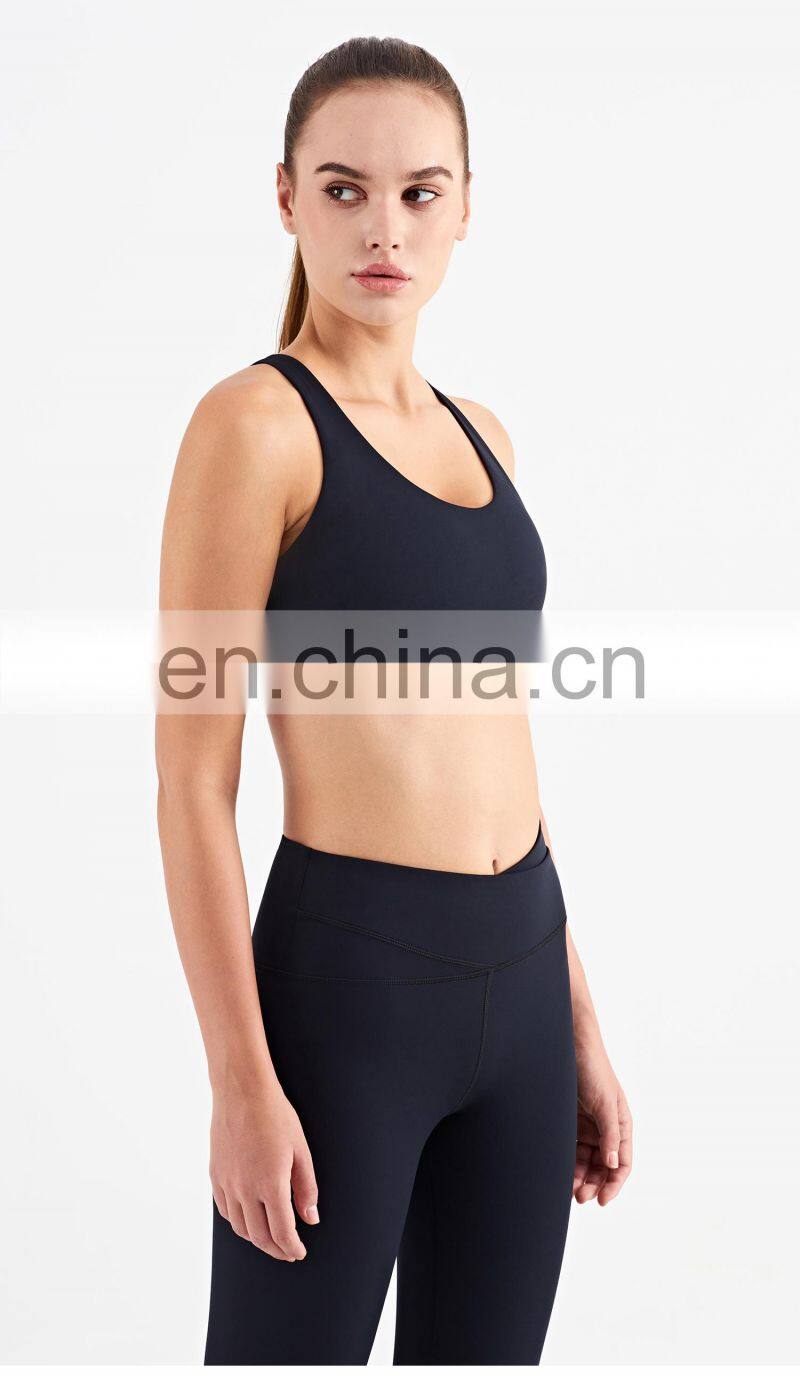Fashion 2022 New Crossback Style Women Nude Sport Use Fitness Yoga Tops Bra