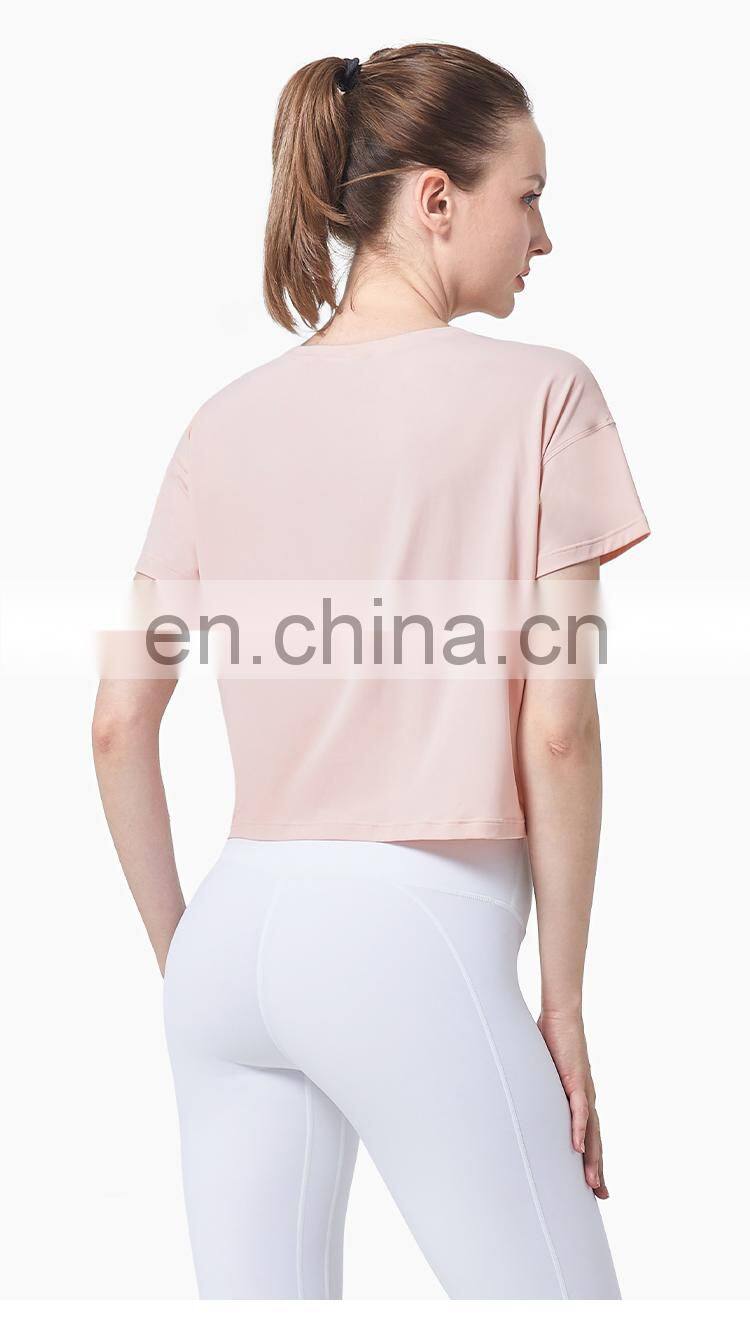 High Quality Custom Short T Shirt Women ECO Friendly Super Soft Cropped Sport Loose T Shirt