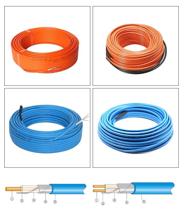 Heating Cable With Temperature Sensor Is Composed of Heating Cable a Temperature Switch a Power Cord and a Power Plug