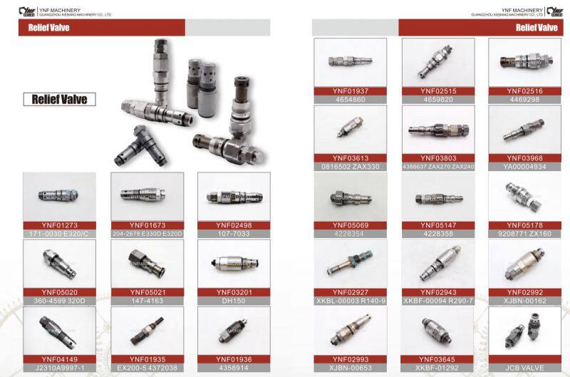For Komatsu for Volvo Excavator Relief Valve Travel Motor Final Drive Control Valve Security Feature for Construction Machinery