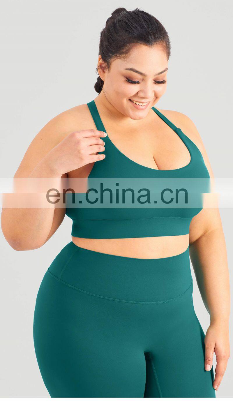 Tiktok Y Shaped Back Sports Bra Plus Size Adjustable Gym Fitness Yoga Top