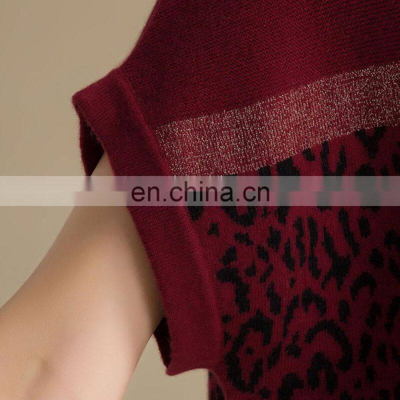 Korea Crew Neck Hot Sale Short Sleeve 100% Cashmere Sweater Women