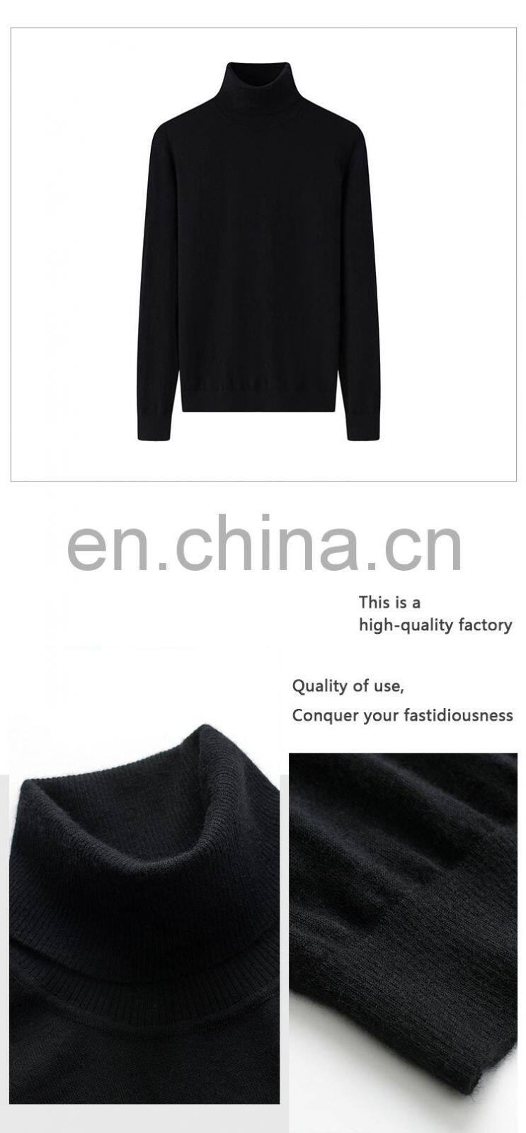 Hot Selling Classic 100% Cashmere Pullover Women's Thick Winter Turtleneck Sweater Knitted Solid Style with Front Back Logo