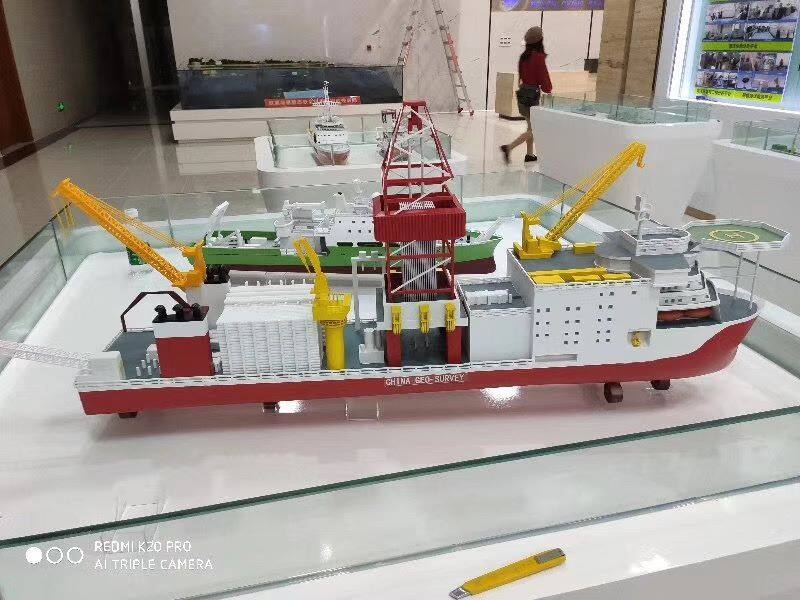 海洋地质调查船模型-科考船 (2)