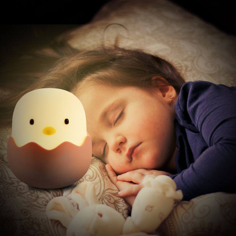 Help Sleeping USB Rechargeable Touch Sensor Eye Protection LED Cute Small Night Light Cartoon Silicone Children Led Lamp Gift