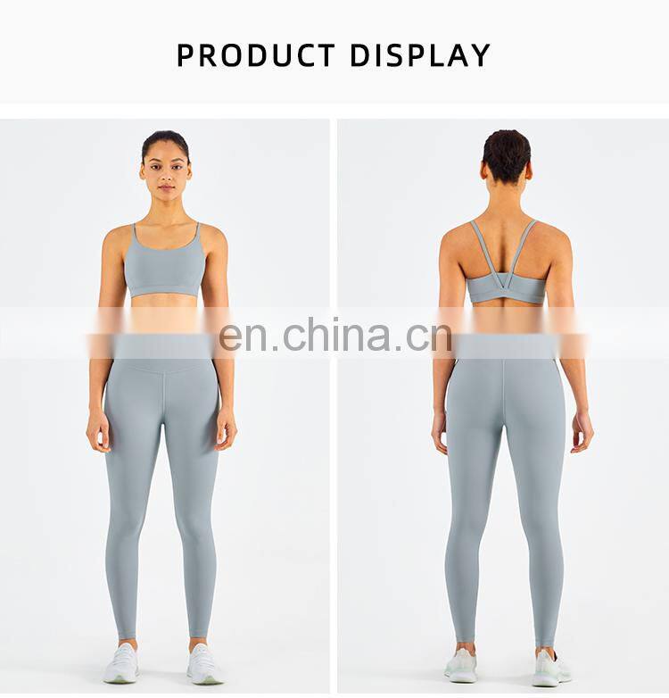 Outdoor wear Custom Logo In Stock Leggings Fitness Women Clothing Gym Wear Yoga Set