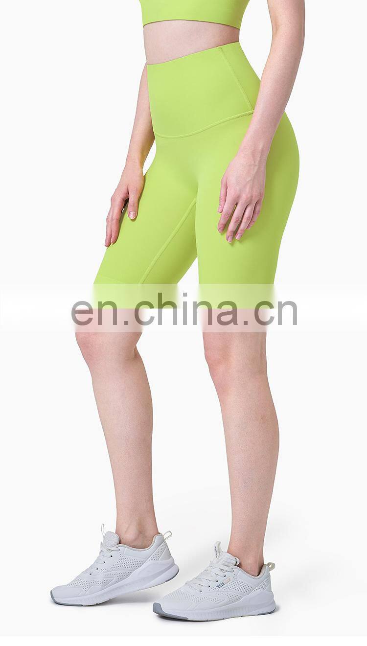 2021 Women High Waist Biker Yoga Shorts Running Tummy Control Short Pants