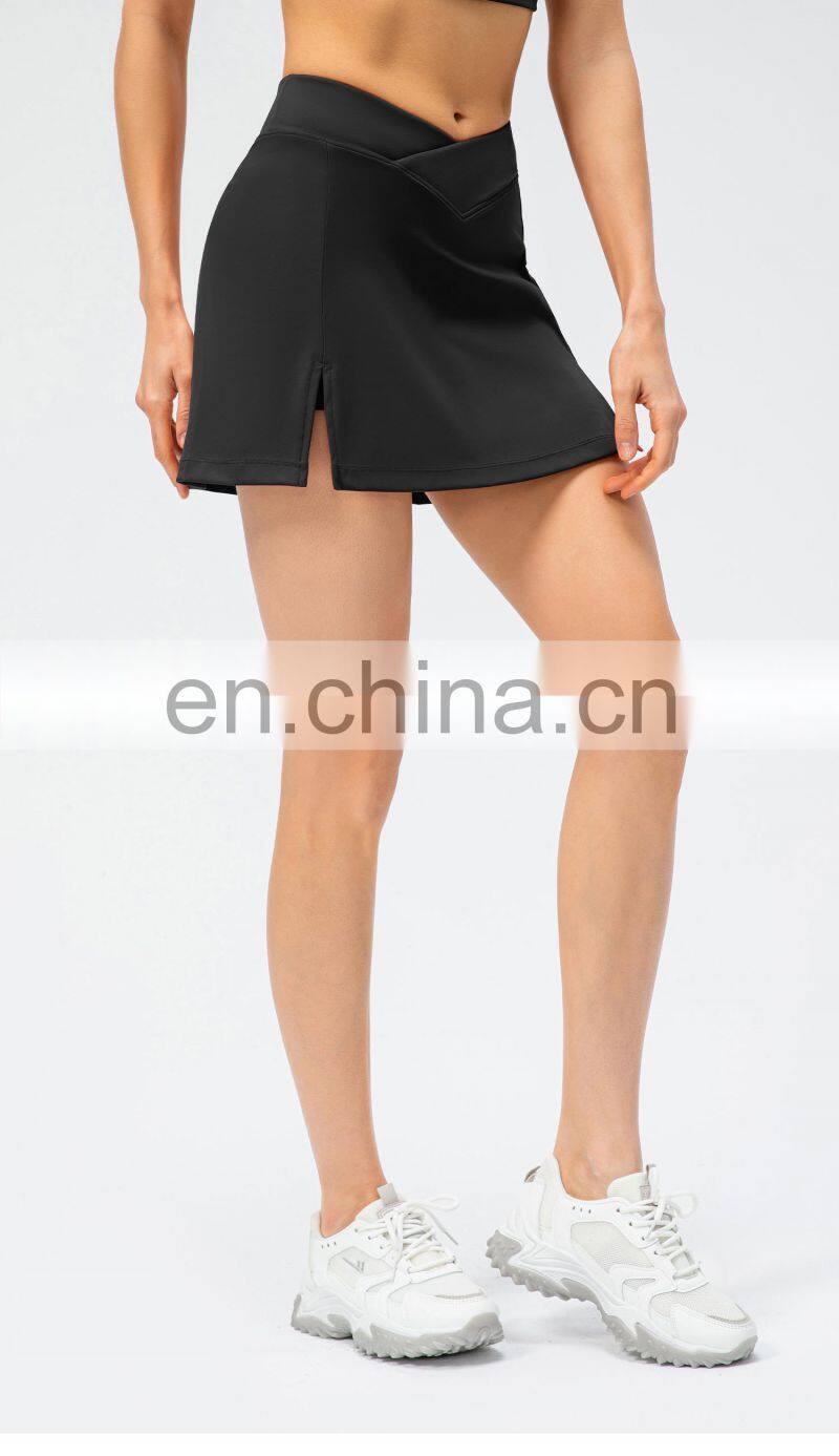 Outdoor Sports Pants Skirt Female Running Tennis Two Short Skirt Women Running Tennis Skirts With Pocket