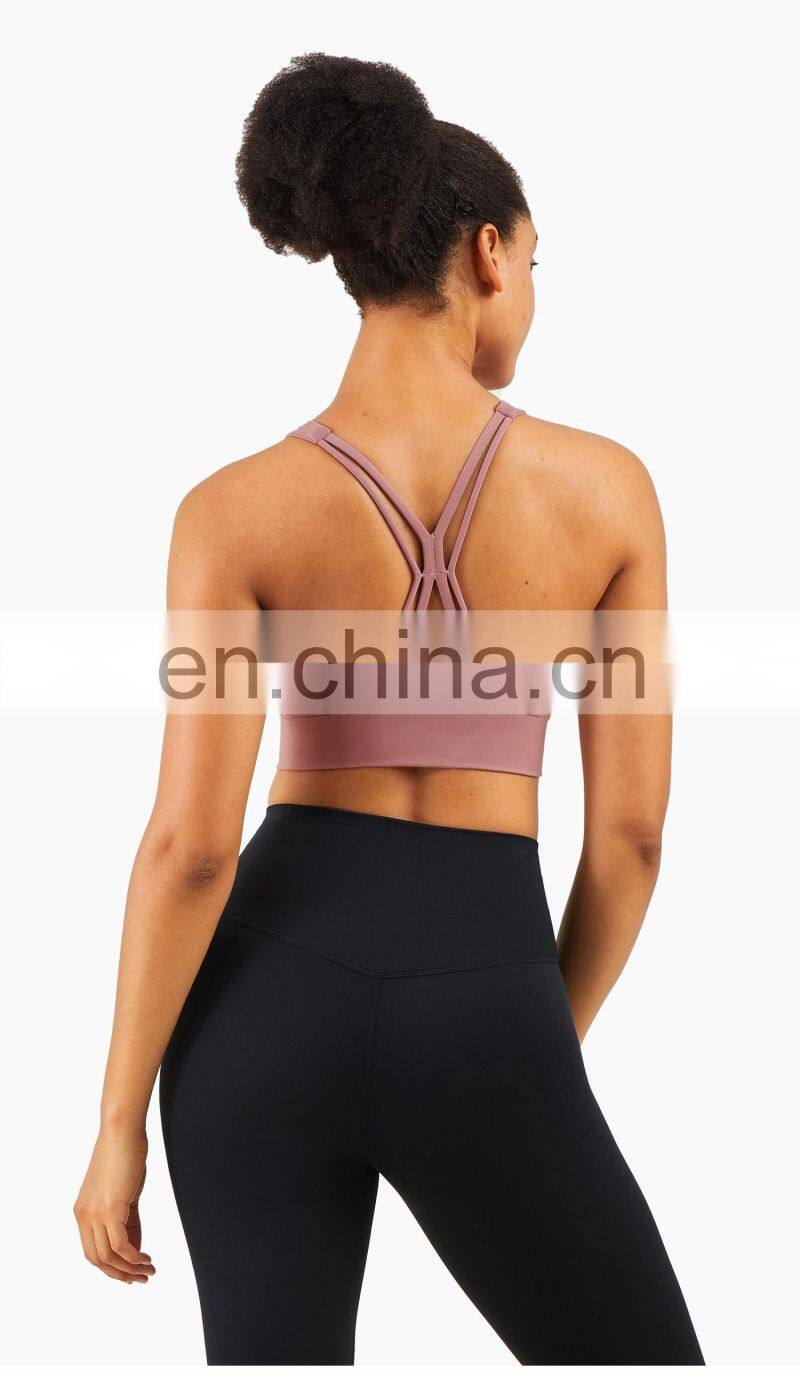 Women's High Impact Sports Bras Cross Back Crop Top Sexy Running Bra for Plus Size