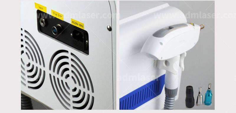 Portable 2 in 1 Q Switch Nd Yag Laser Tattoo Remover With Ipl Laser Hair Removal