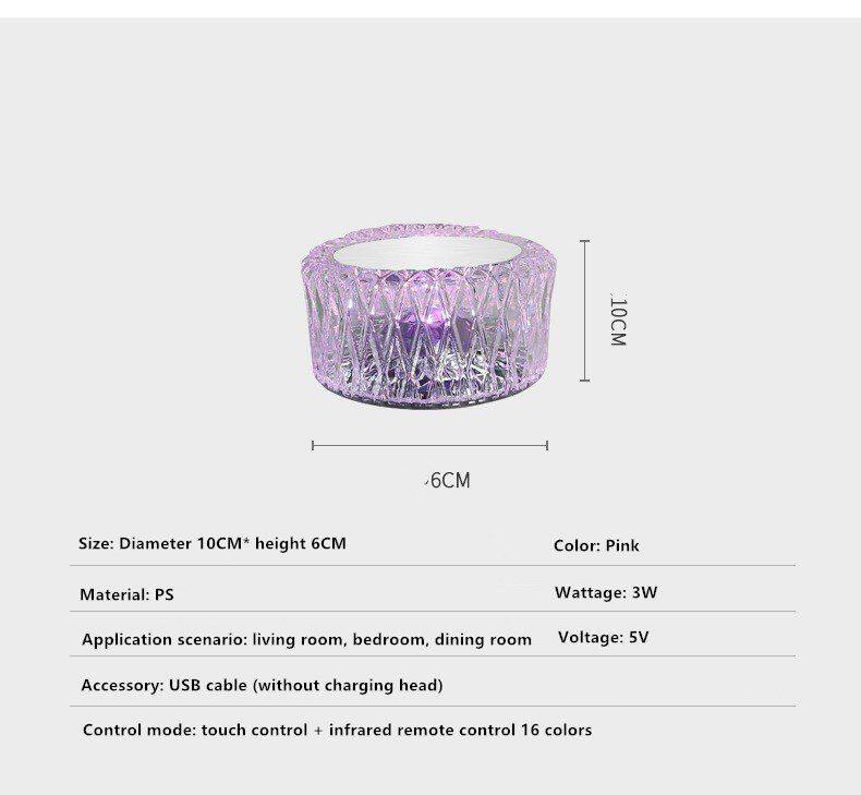 Bird's Nest Crystal Table Lamp Bedroom Atmosphere Light Creative Night Light